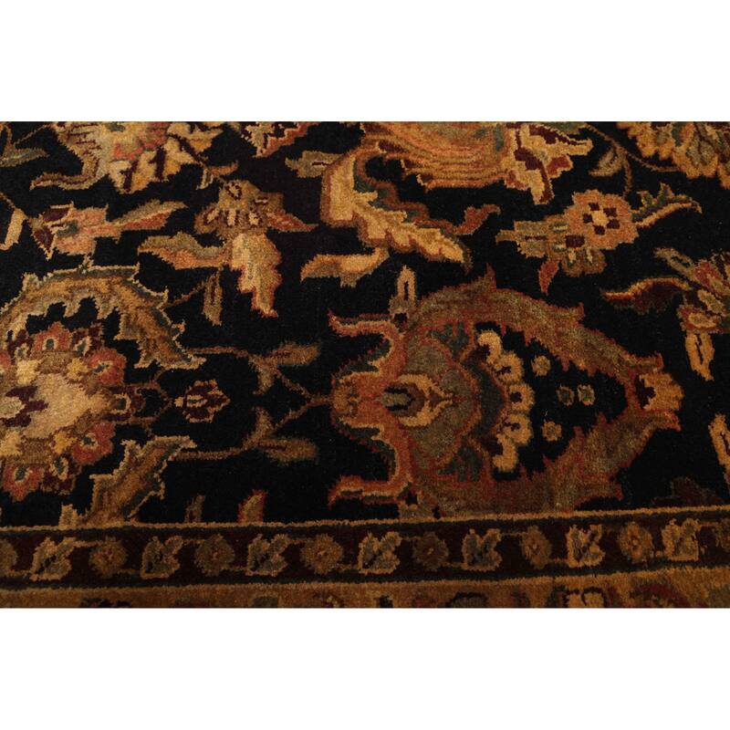 ECARPETGALLERY Hand-knotted Finest Agra Jaipur Black Wool Rug - 4'0 x 5'11