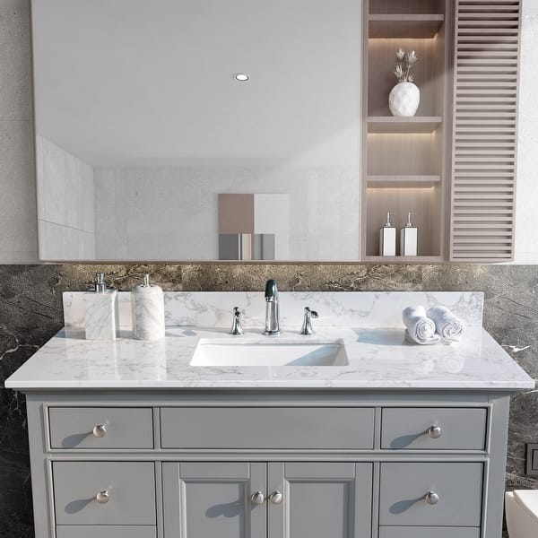 White Bathroom Porcelain Vanity Large Sized Rectangle Ceramic Pedestal Sink  Freestanding Cabinet Wash Basin with Backsplash and Pre-Drilled Overflow -  China Pedestal Sink, Washbasin