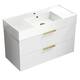 Option Glossy White / Matte Gold