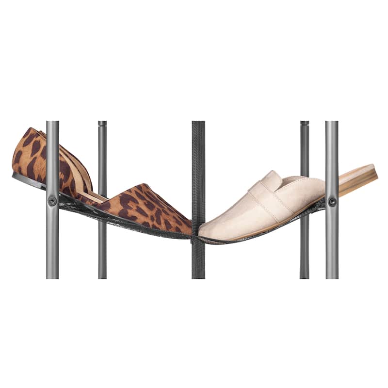 Whitmor 2-Sided Rolling 18-Pair Shoe Rack