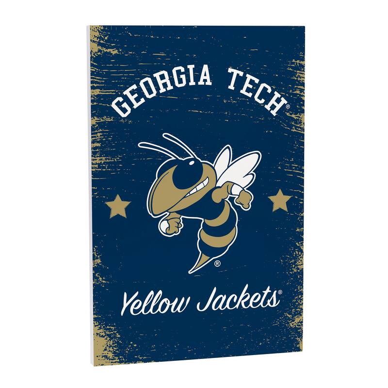 Georgia Tech Wooden Door Decor Wall Sign - Multi-Color - 16 x 24