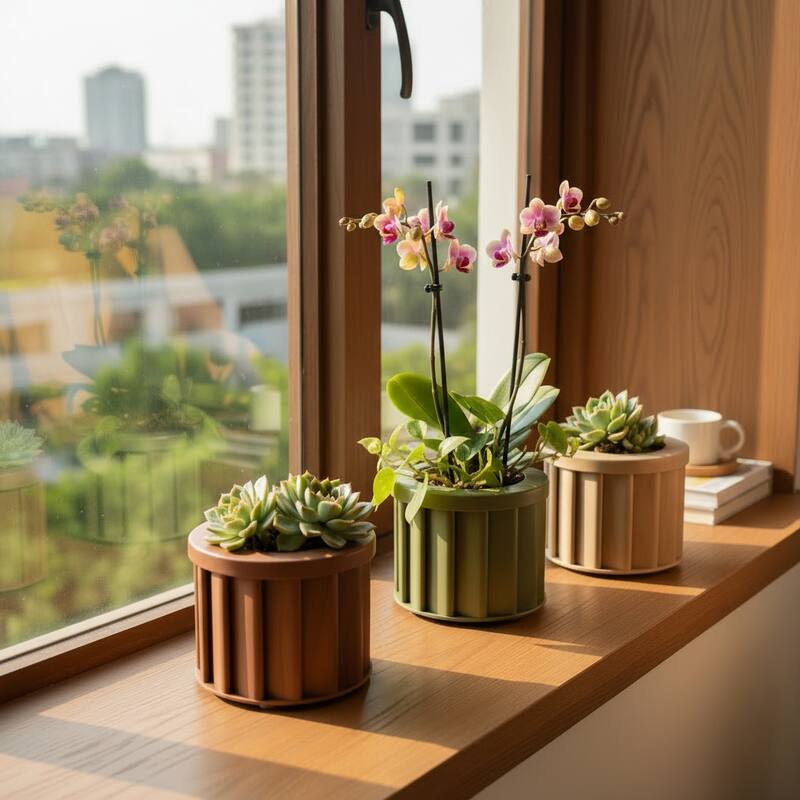 Round Strata Planter SM