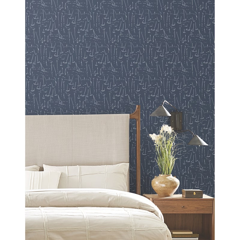 York Wallcoverings Vermillion Coast Ultramarine Wallpaper