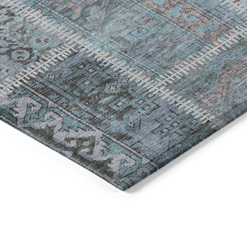HomeRoots Patchwork Transitional Rectangle Outdoor Rug