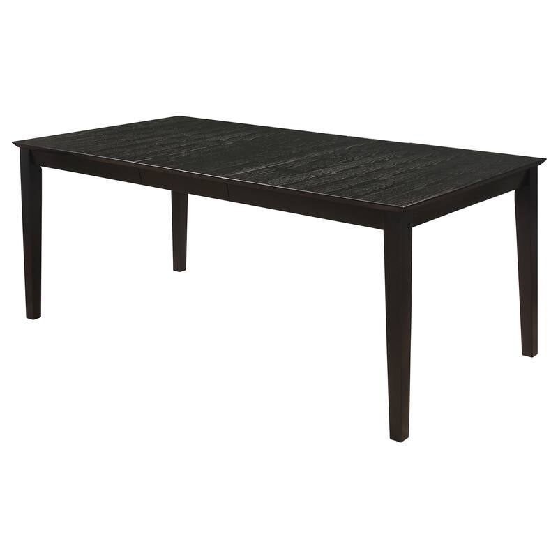 Alexander Black Rectangular Extension Leaf Dining Table