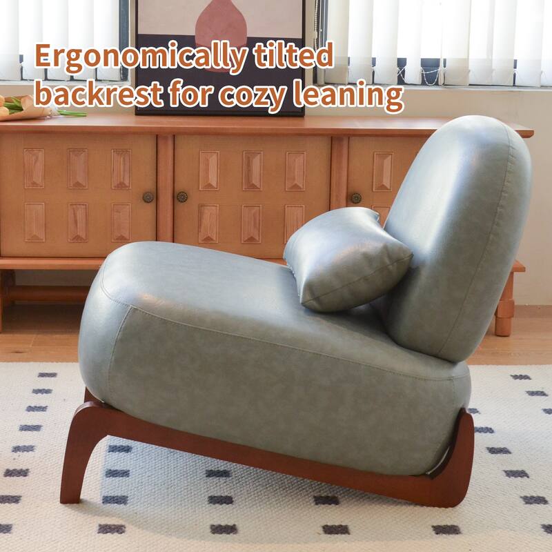 Accent Chair with Solid Wood Legs