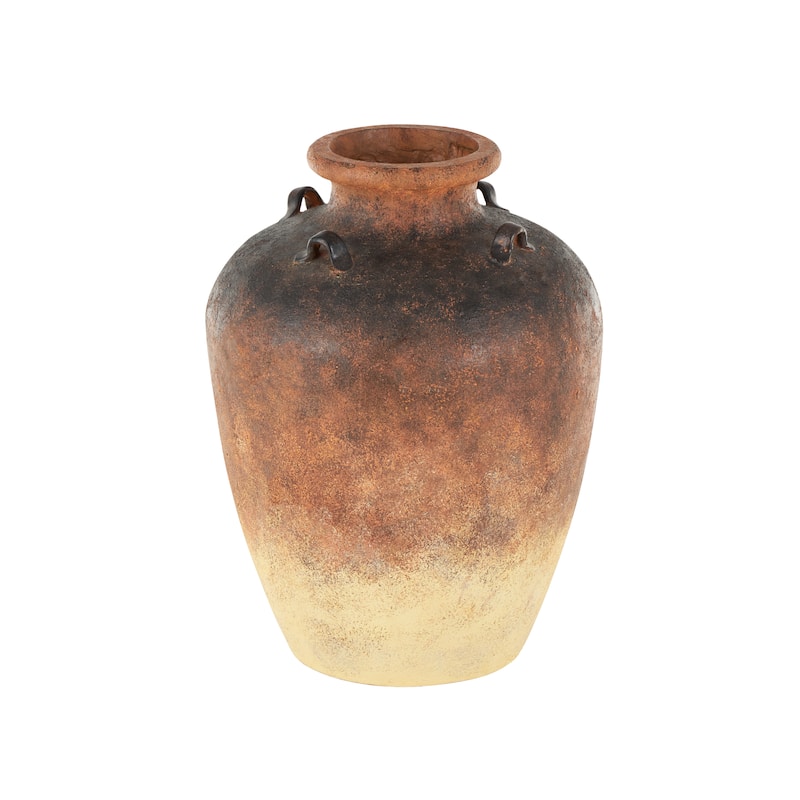 Copper Magnesium Oxide Textured Ombre Antique Amphora Vase