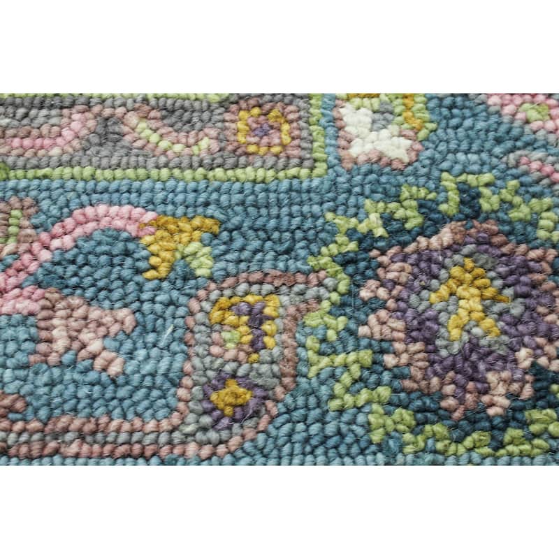 Bashian Nikhil Teal Transitional Area Rug