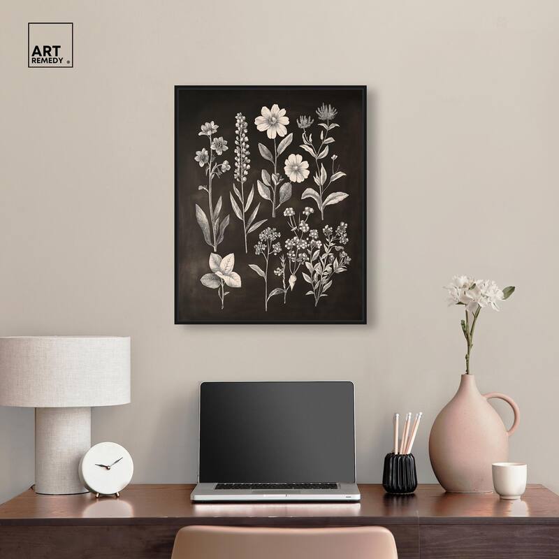 Herbarium on Dark Canvas by Art Remedy