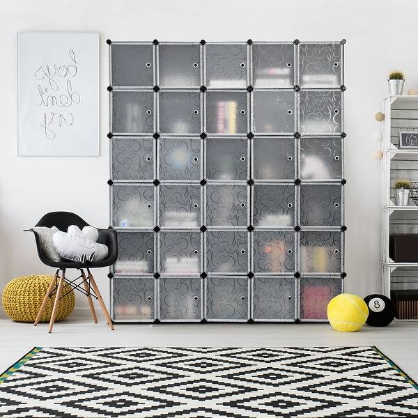 Shop Costway Diy 30 Cube Portable Closet Storage Organizer Clothes