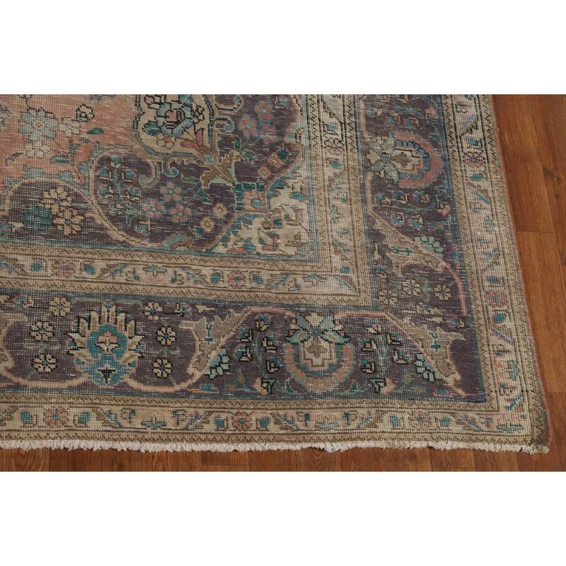 Medallion Tabriz Persian Area Rug Handmade Wool Carpet - 8'0" x 10'7"