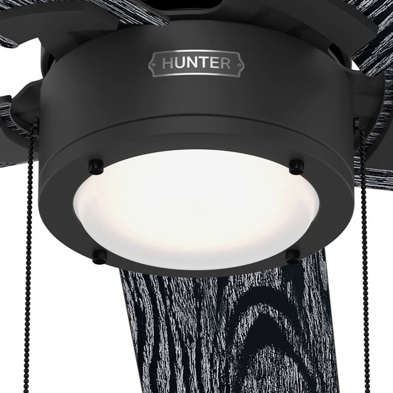 Hunter Erling Ceiling Fan with LED Light Kit and Pull Chain - Modern Rustic, Transitional