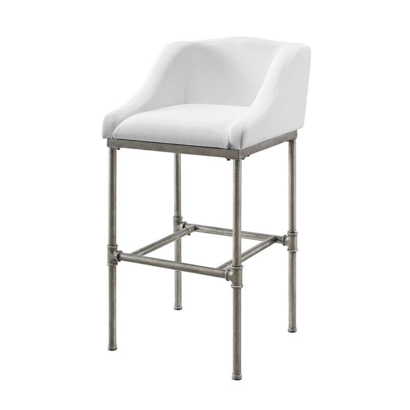 Hillsdale Dillon Metal Upholstered Non-Swivel Stool