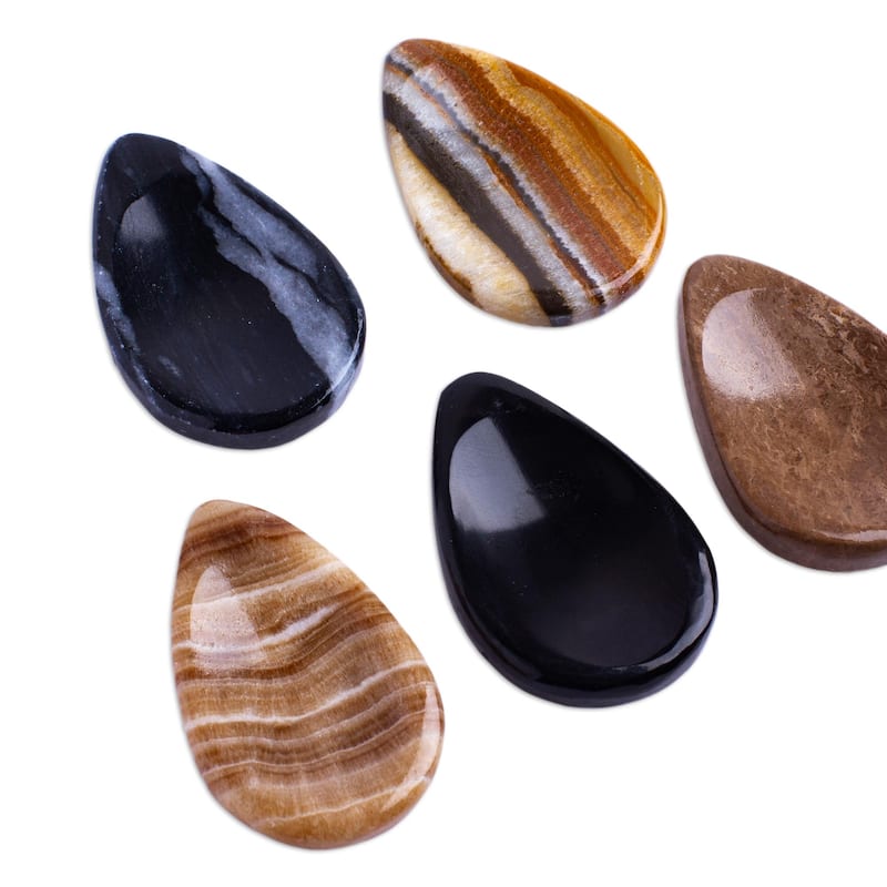 Novica Handmade Tranquility Drop Stress-Relieving Stones (Pair)