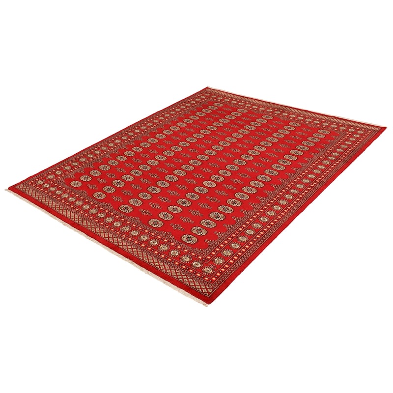 ECARPETGALLERY Hand-knotted Finest Peshawar Bokhara Dark Red Wool Rug - 7'11 x 9'11