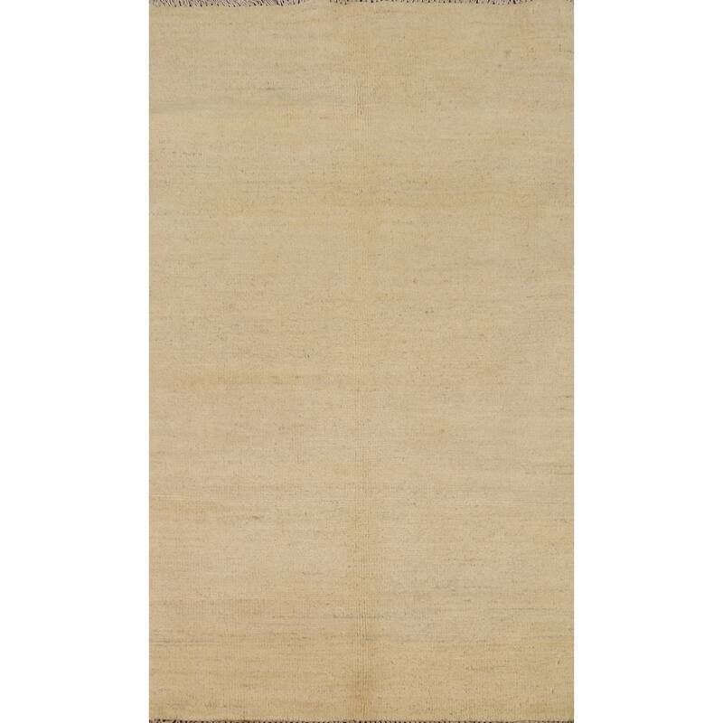 Oriental Gabbeh Foyer Rug Hand-Knotted Contemporary Wool Carpet - 2'8"x 4'11"