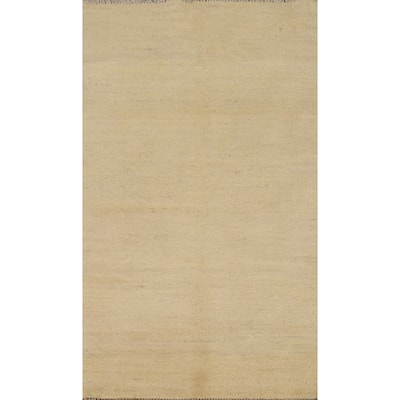 Oriental Gabbeh Foyer Rug Hand-Knotted Contemporary Wool Carpet - 2'8"x 4'11"