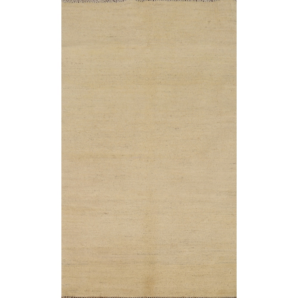 Oriental Gabbeh Foyer Rug Hand-Knotted Contemporary Wool Carpet - 2'8"x 4'11"