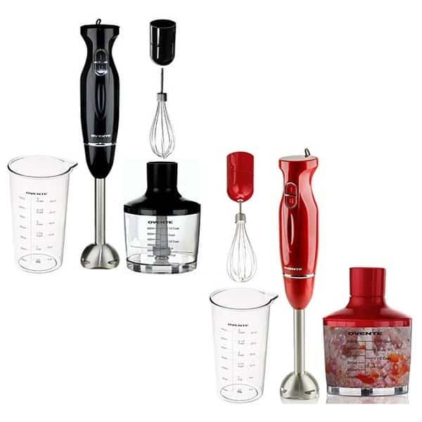 Ovente Multi Purpose Immersion Hand Blender with Steel Blades
