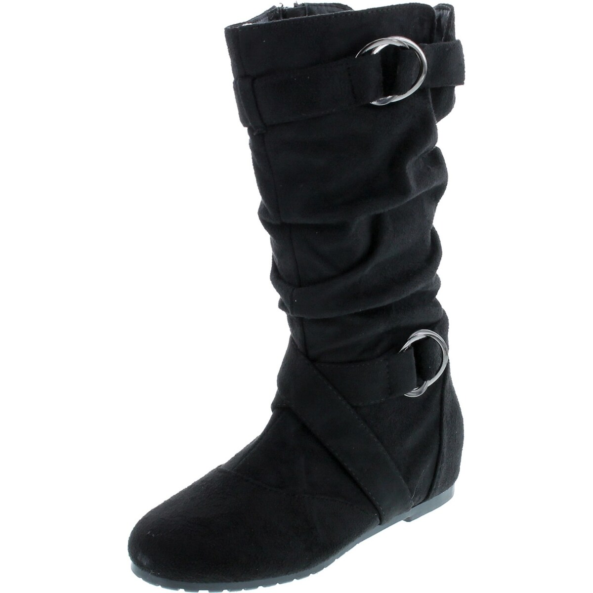 flat heel slouch boots