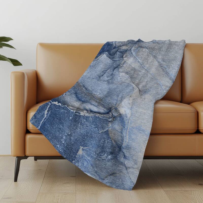 Premium Machine Washable Contemporary Sherpa Throw Blanket