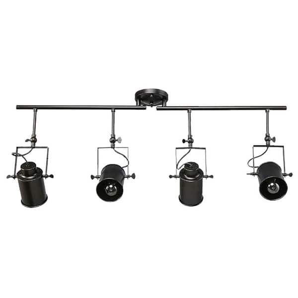 4 Light Industrial Black Track Ceilin...
