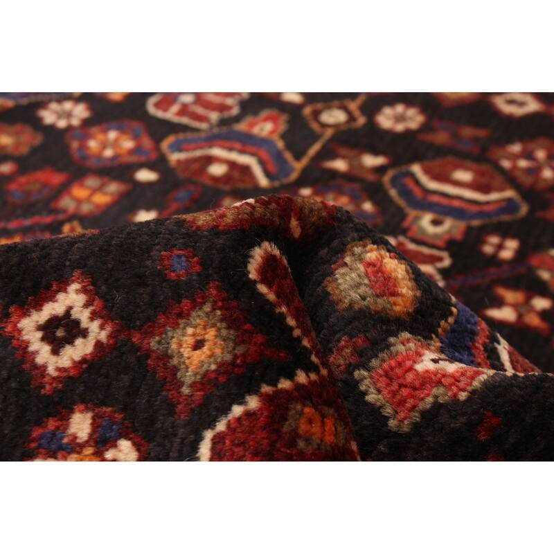 ECARPETGALLERY Hand-knotted Andelz Navy Wool Rug - 3'8 x 10'1