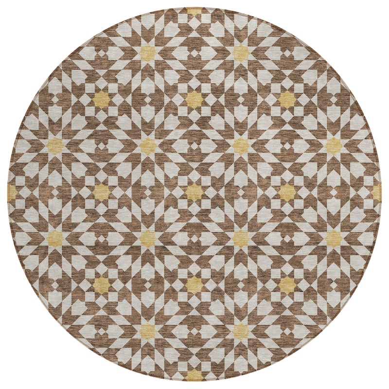 Machine Washable Indoor/ Outdoor Chantille Boho Morrocan Rug