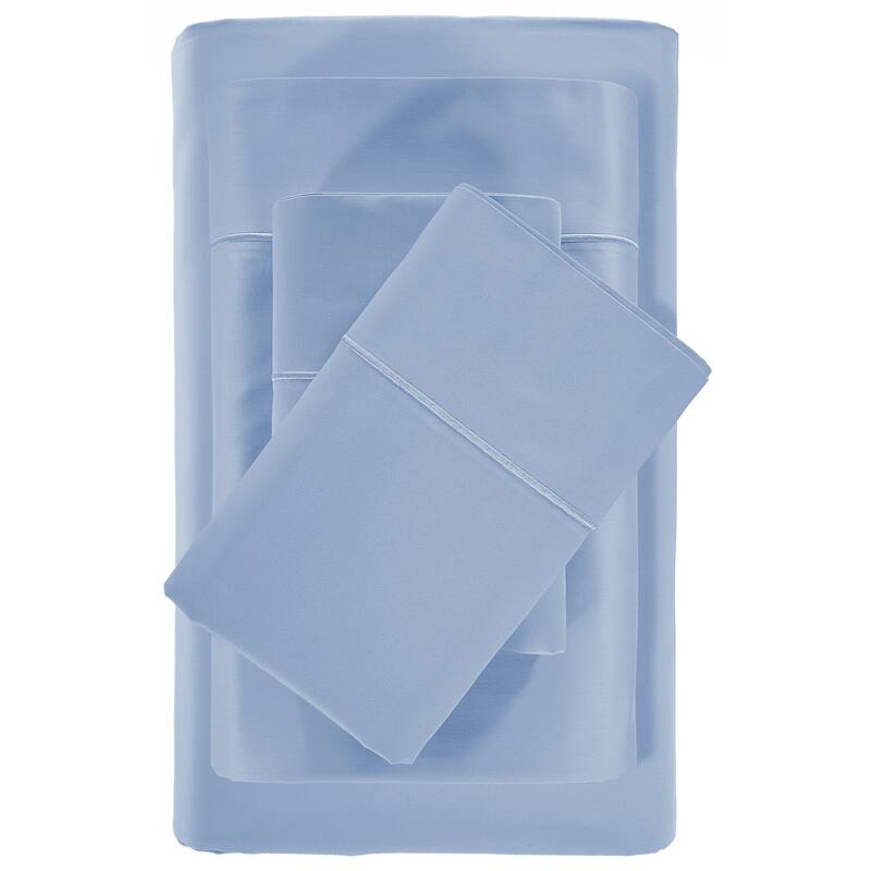 Luxury Egyptian Cotton 800 Thread Count Sateen Weave Ultra Soft Bed Sheet Set - Queen - French Blue