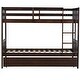 preview thumbnail 13 of 13, Solid Wood Detachable Twin Over Twin Bunk Beds with Trundle,Safety Rail and Ladder For Home