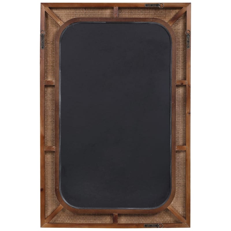 Uttermost Tahiti 42" x 28" Rattan Framed Tropical Bathroom Wall Mirror