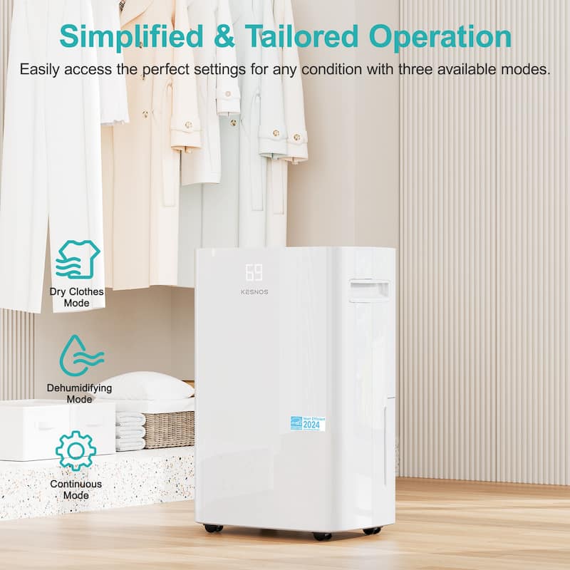 80 Pints Home Basement Dehumidifier with Intelligent Control Panel,for Rooms up to 5000 Sq.Ft