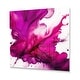 preview thumbnail 2 of 6, Designart 'Ancient Mystery In Viva Magenta II' Abstract Liquid Ink Metal Wall Art