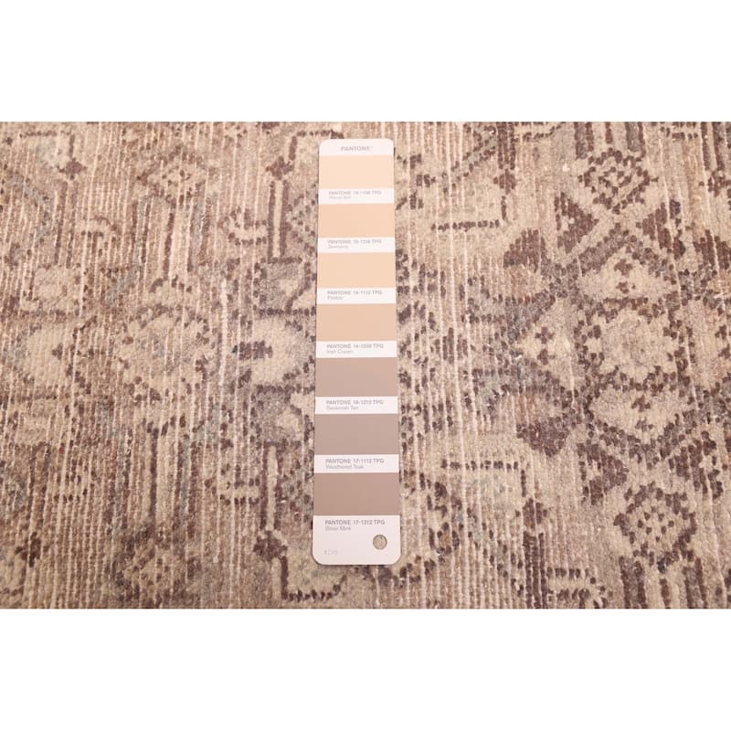 ECARPETGALLERY Hand-knotted Antalya Vintage Tan Wool Rug - 3'3 x 9'2