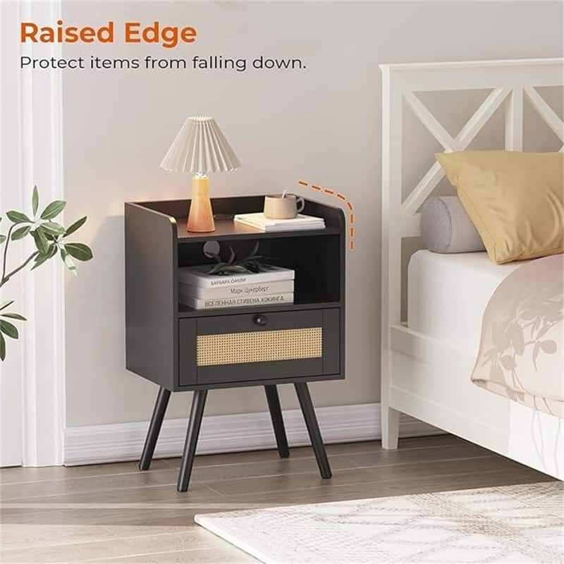 Nightstand with Solid Wood Feet