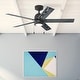 preview thumbnail 1 of 16, Hunter Erling Ceiling Fan with LED Light Kit and Pull Chain - Modern Rustic, Transitional 52" - Matte Black