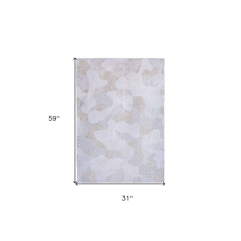 Komub Abstract Modern Non Skid Woven Area Rug By HomeRoots