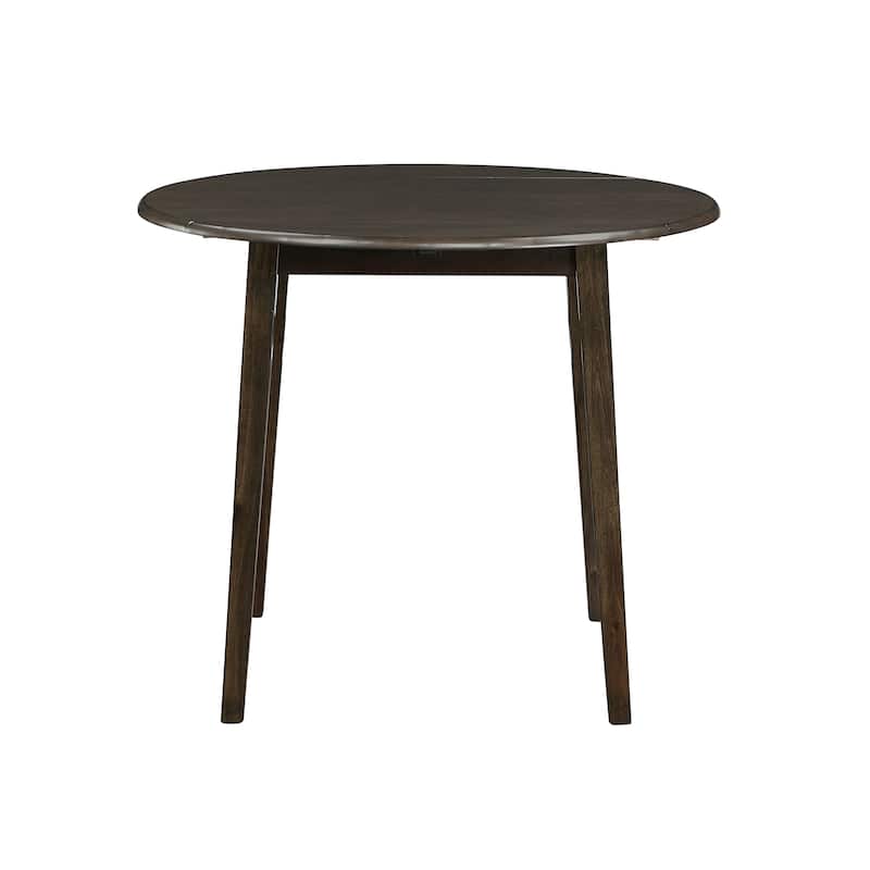 Corinne Wood Drop Leaf Round Dining Table