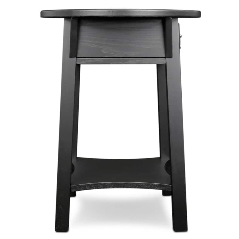 Leick Home Mission Round End Table with Drawer