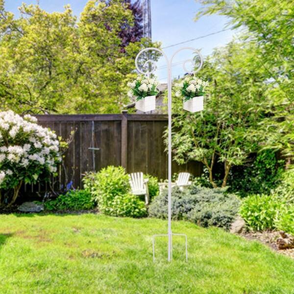 Height Adjustable Garden Shepherd Hook Plant Hanger Bird Feeder Pole - 95"  H - On Sale - Bed Bath & Beyond - 36049066