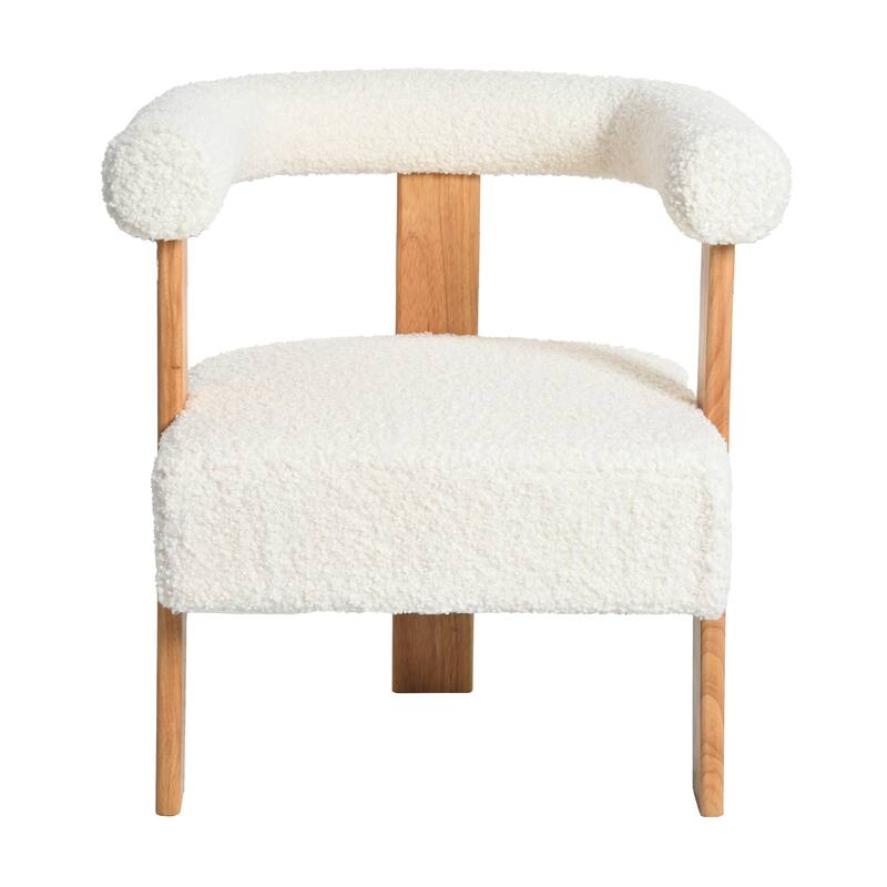 Christopher Knight Home - Eleanor Mid-Century Modern Barrel Accent Chair with Upholstered Arms