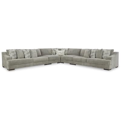 Signature Design by Ashley Bayless Gray 5-Piece Sectional - 169"W x 169"D x 37"H