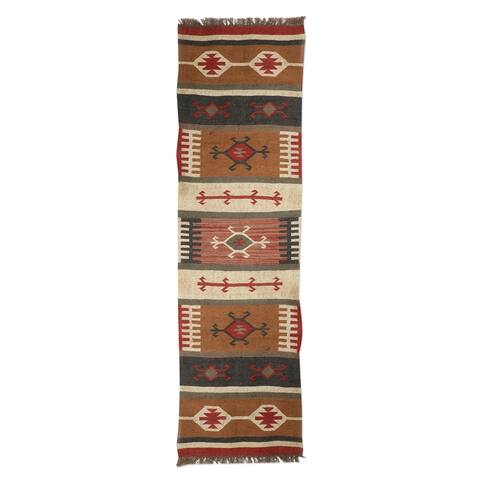 Novica Handmade Starry Celebration Hand-Woven Wool Area Rug (2.5X5) - 6' x 7'