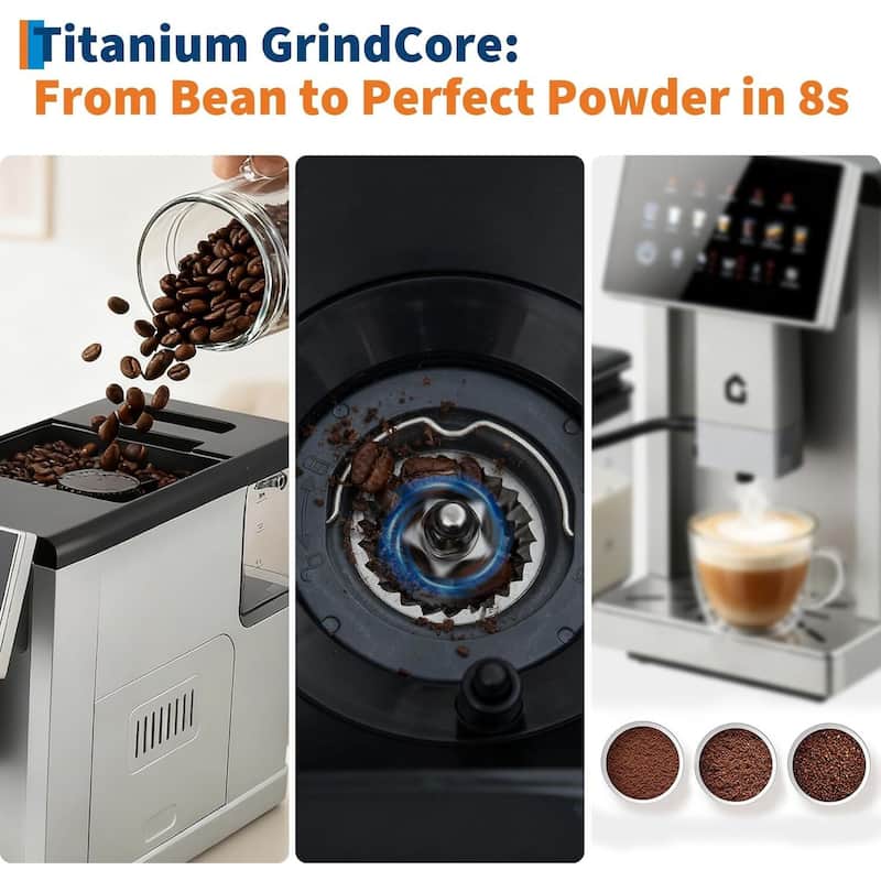 Espresso Coffee Maker , with Removable Brewer and Milk Frother