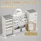 preview thumbnail 7 of 7, Kids Toy Storage Organizer 8 storage cabinet Removable Toy Bins, 4-Tier Book organizers Storage and 2 cabinet storage