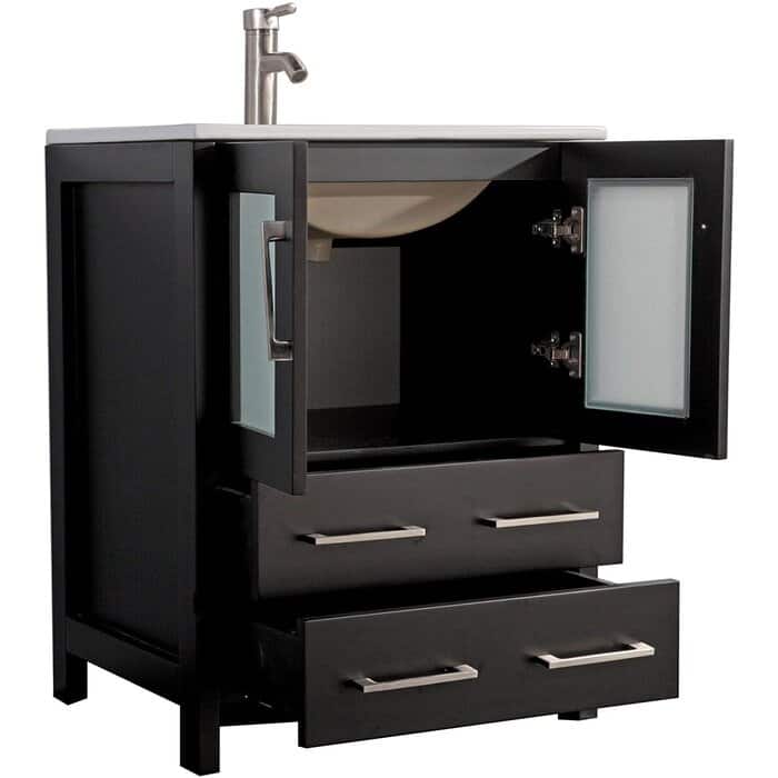 Vanity Art 48 in. Single Sink Bathroom Vanity with Top and Mirror - 48 X 18.1 X 35.8