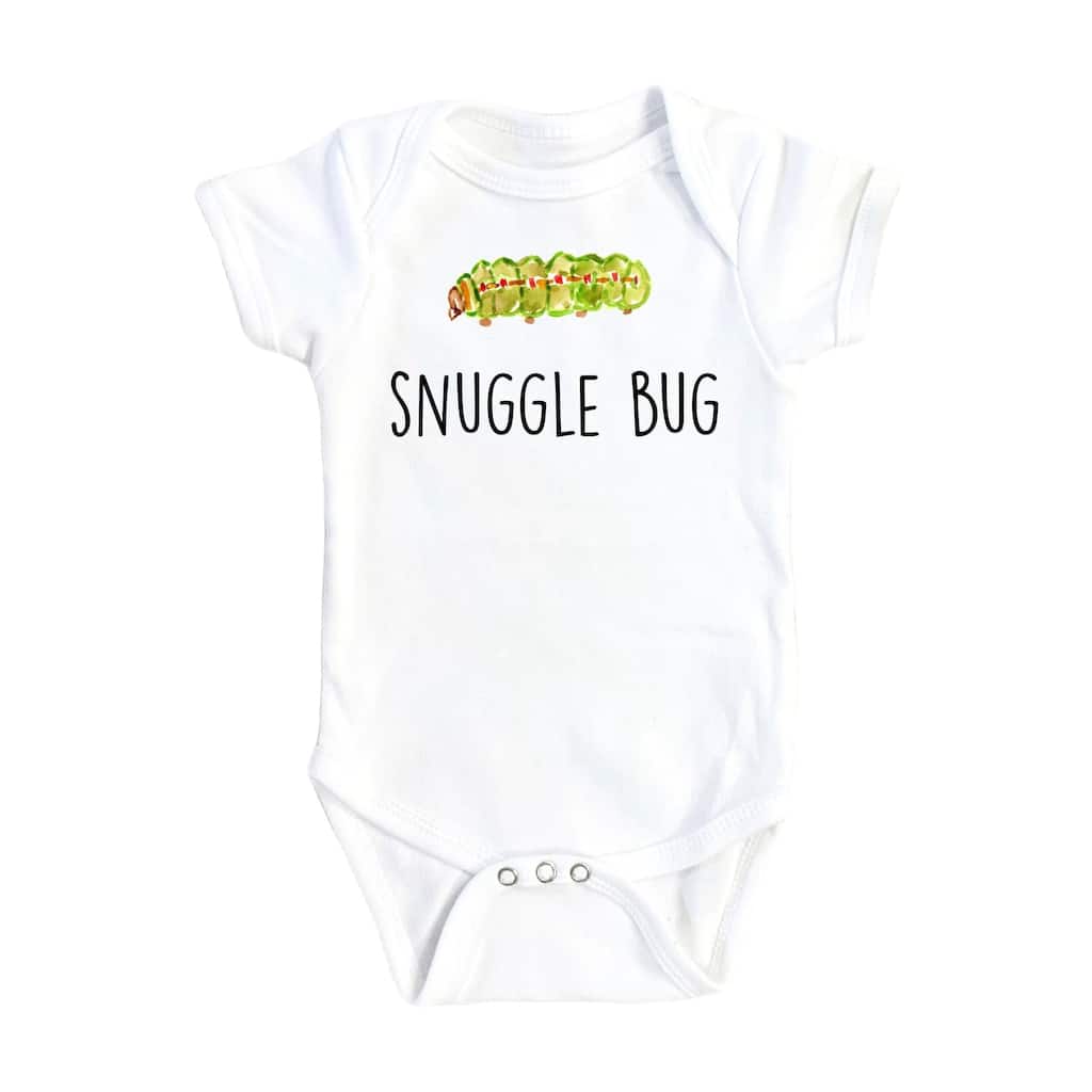 Bug Snuggle Green - Baby Boy Girl Clothes Infant Bodysuit Funny Cute Newborn