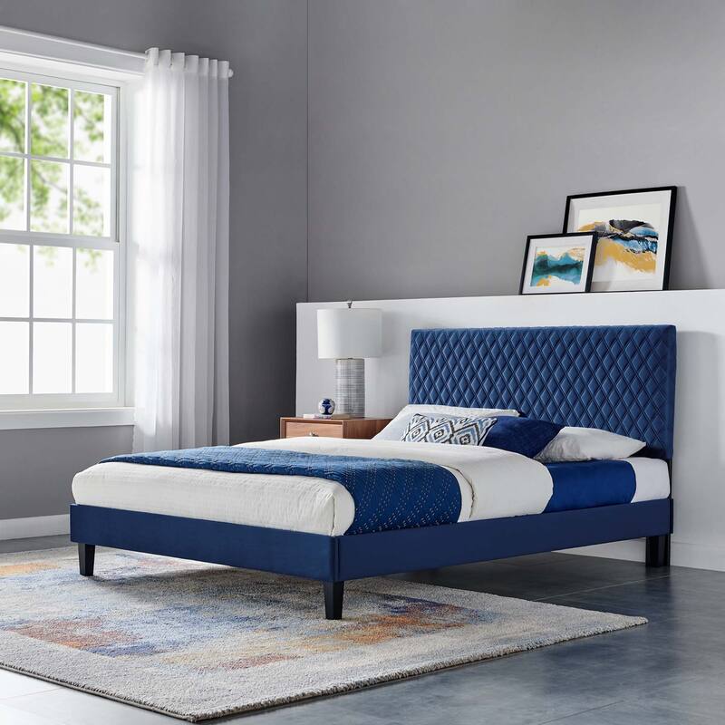 Garcelle Performance Velvet King Platform Bed