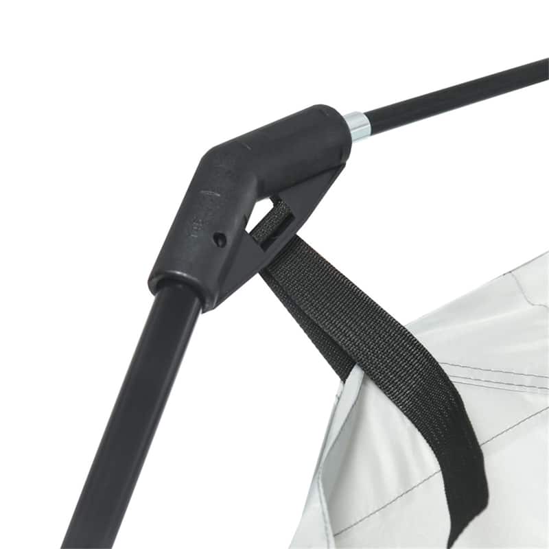 White Polyester Fiberglass Metal Canopy Tent UV50+ Large Outdoor - 118" L x 118" W x 94.5" H