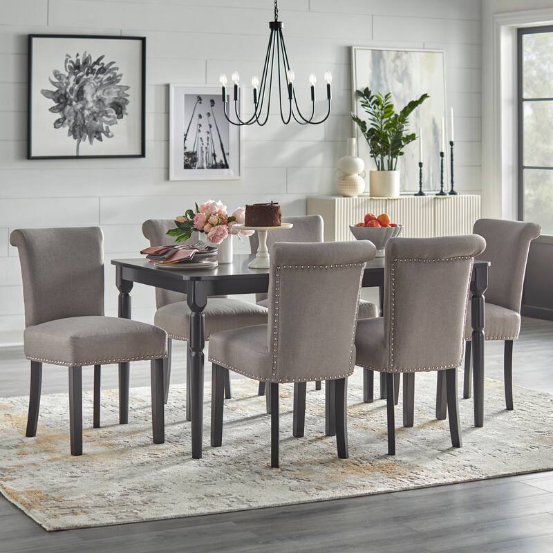 Simple Living Adeline 7-piece Dining Set - Black/Grey